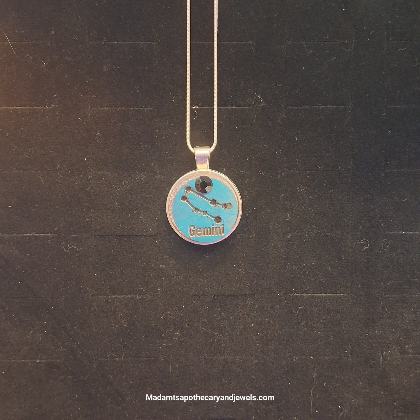 Gemini zodiac sign pendant - mystical astrology necklace