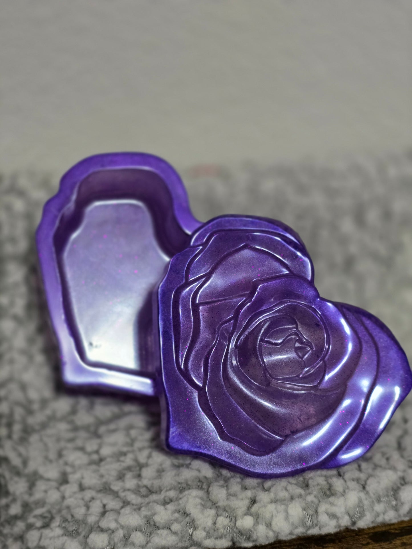 Large heart box open - decorative jewelry organizer