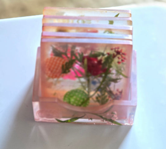 Resin art coasters - handcrafted drink coasters