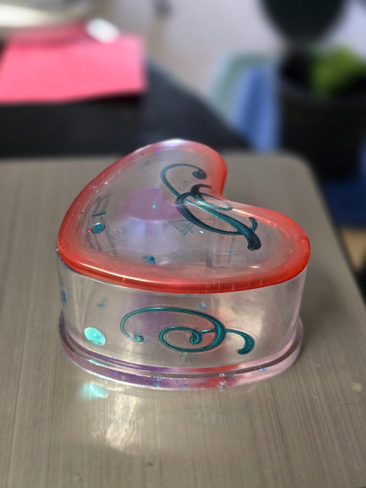 Heart box close-up - decorative keepsake box