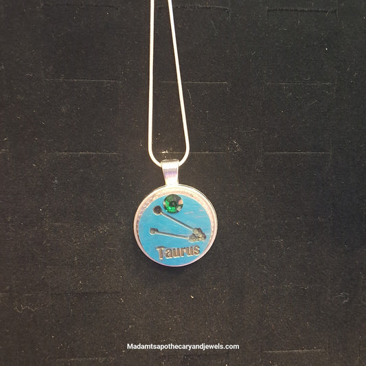 Taurus zodiac pendant necklace - celestial jewelry
