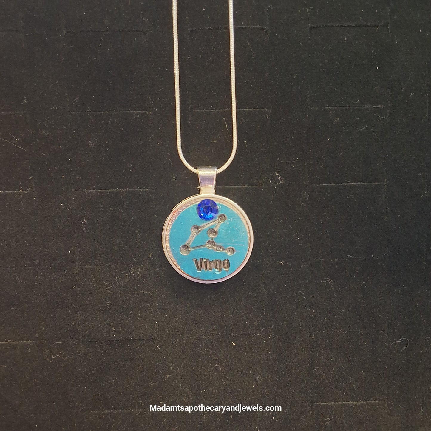 Virgo zodiac pendant - mystical astrology necklace