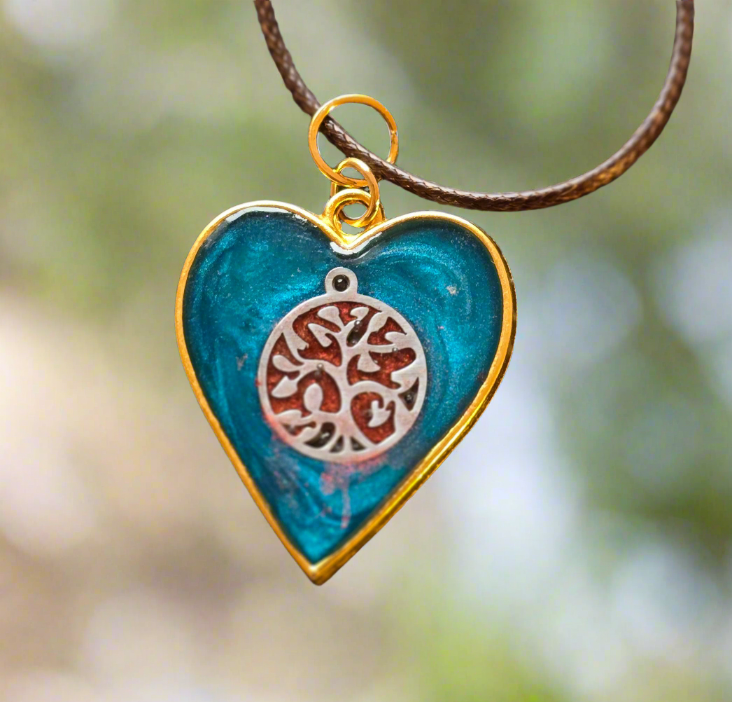 Stain Glass Pendant - vibrant art jewelry