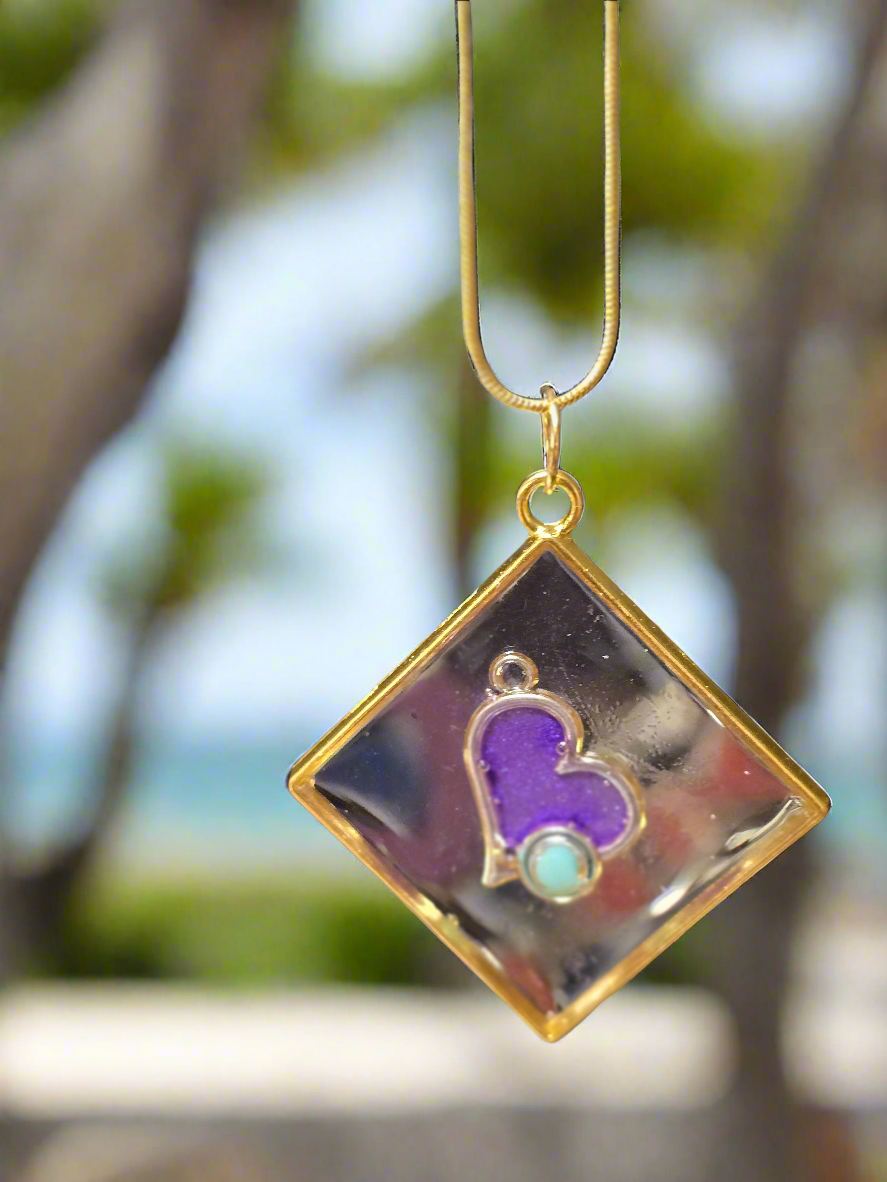 Stain Glass Pendant - artistic glass pendant