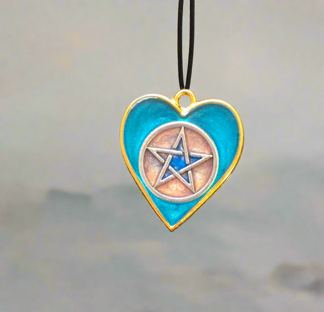 Stain Glass Pendant - handcrafted glass-style charm