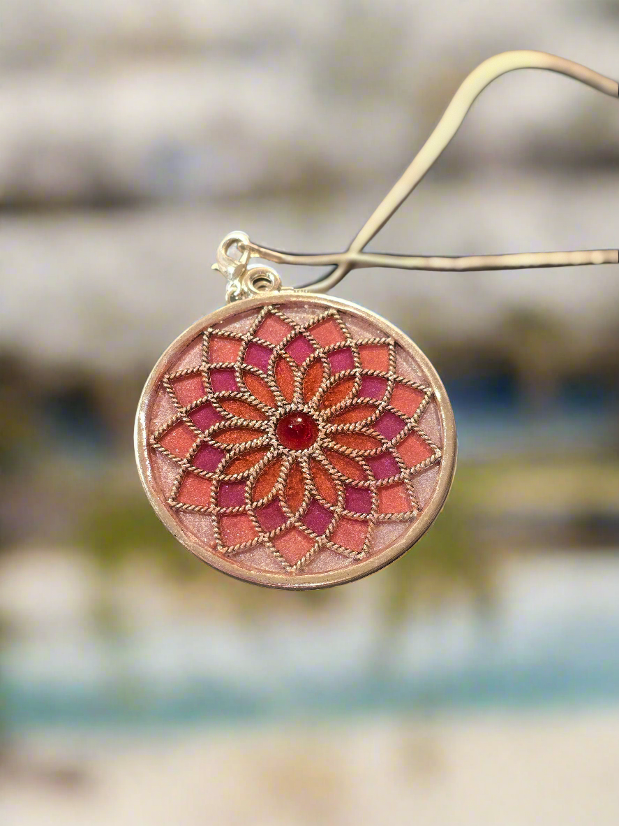 Stain Glass Pendant - artistic mosaic design
