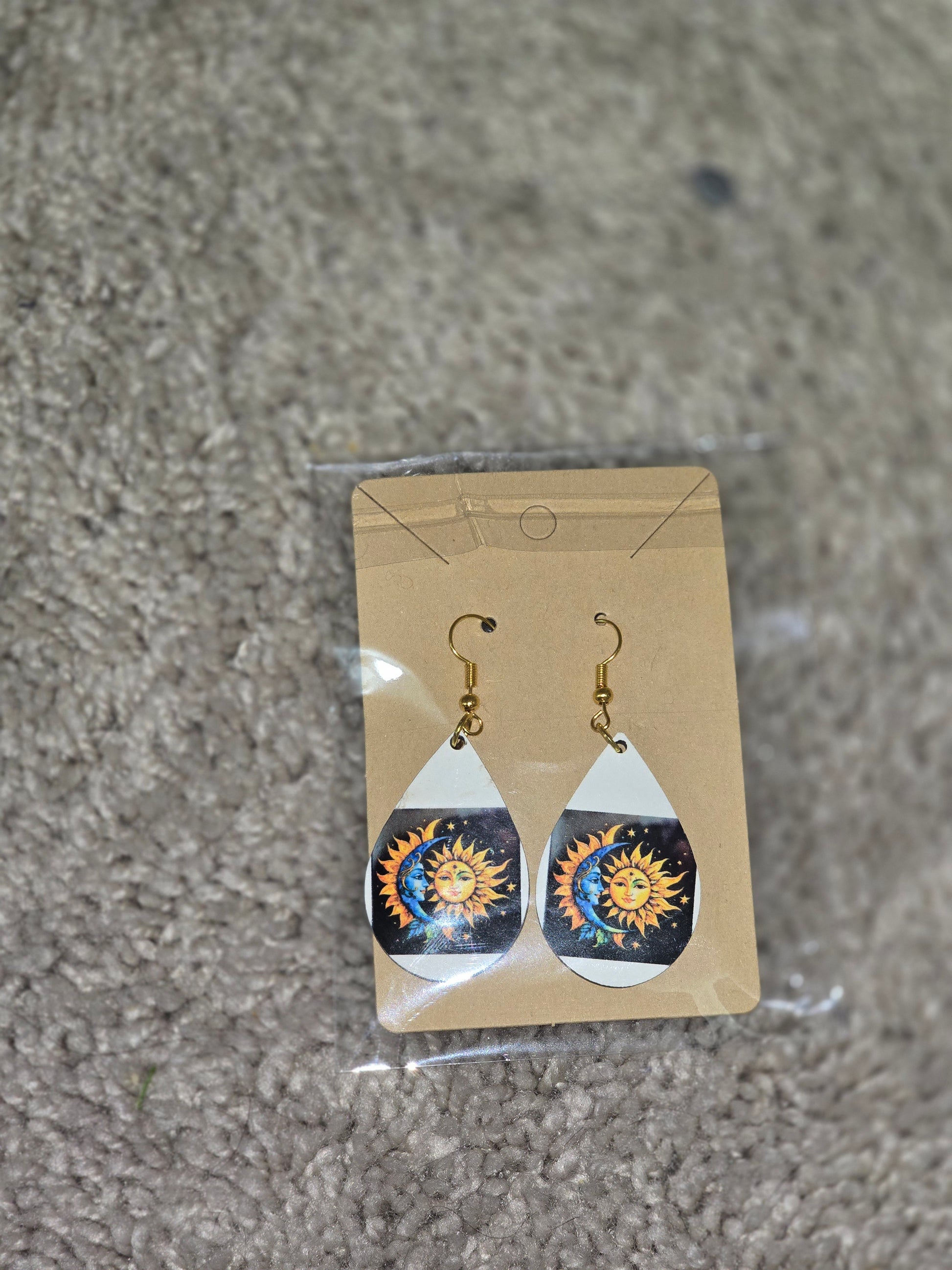 Sun and Moon earrings - celestial mystical jewelry