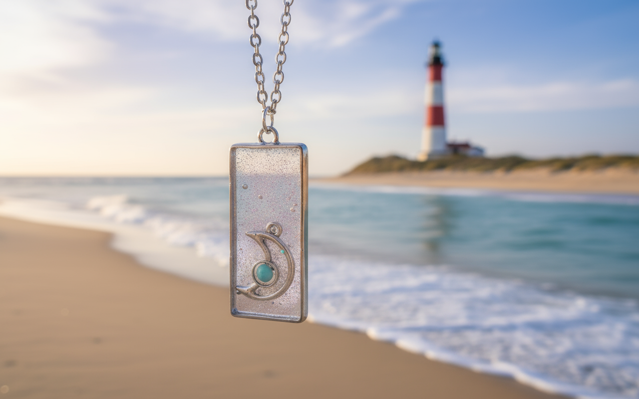 Stain Glass Pendant - unique resin mosaic jewelry