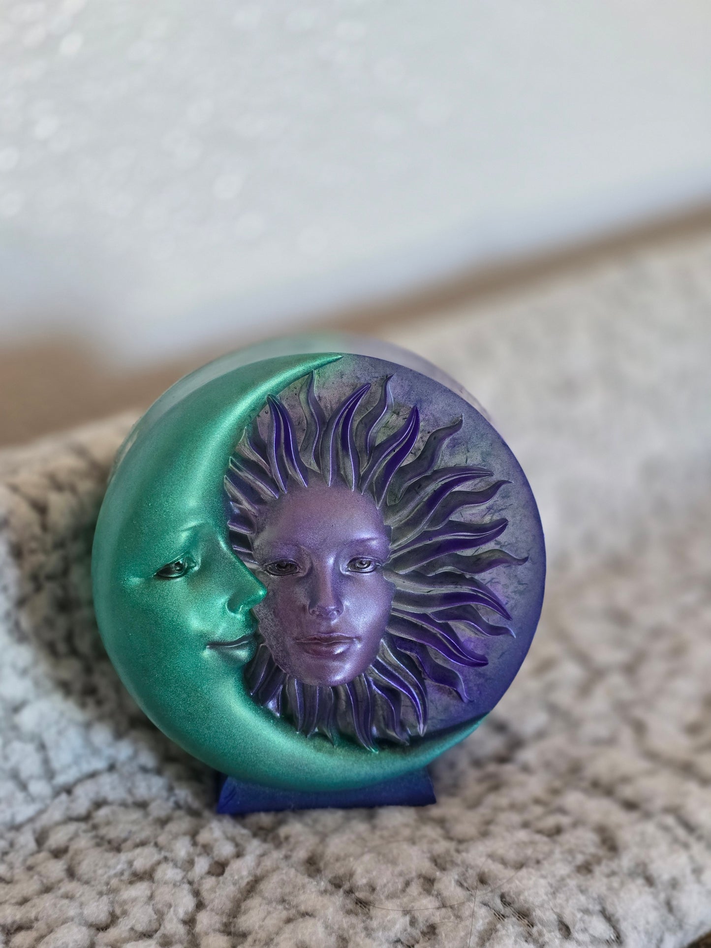 Sun and Moon resin art - celestial mystical decor