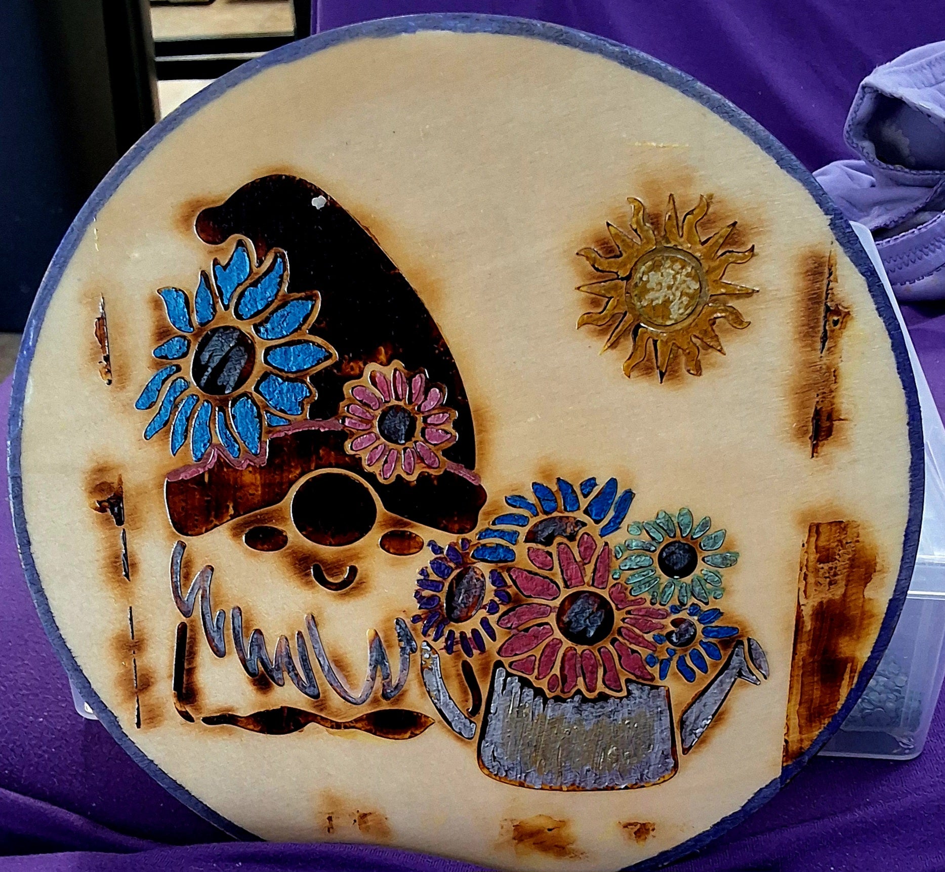 Handcrafted gnome statue - wall decor accessory