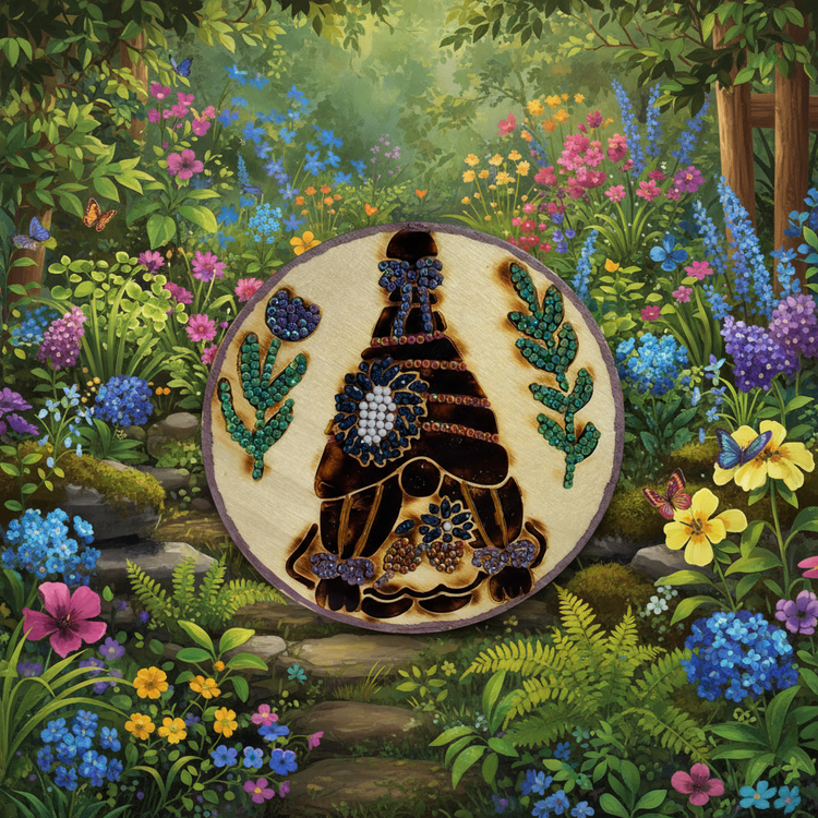 Gnomes Woodburning Collection - Handcrafted Pyrography Art & Hand-Painted Gnomes at Madam T's Apothecary