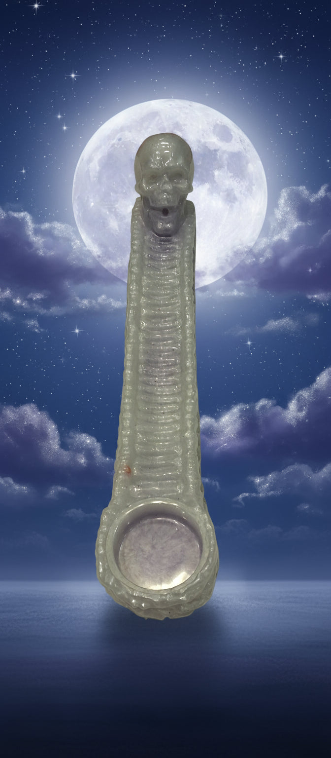 Skeleton incense holder - gothic home decor