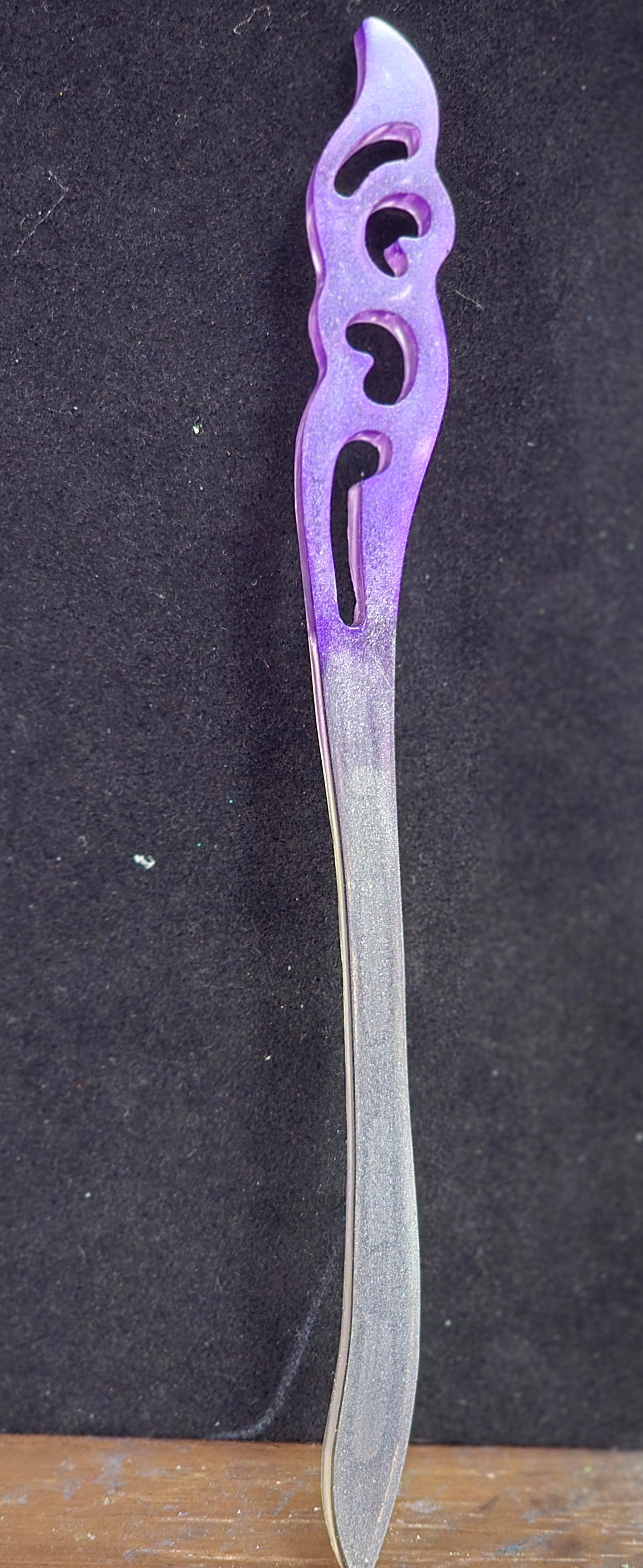 Handcrafted wand for spiritual practice - resin art