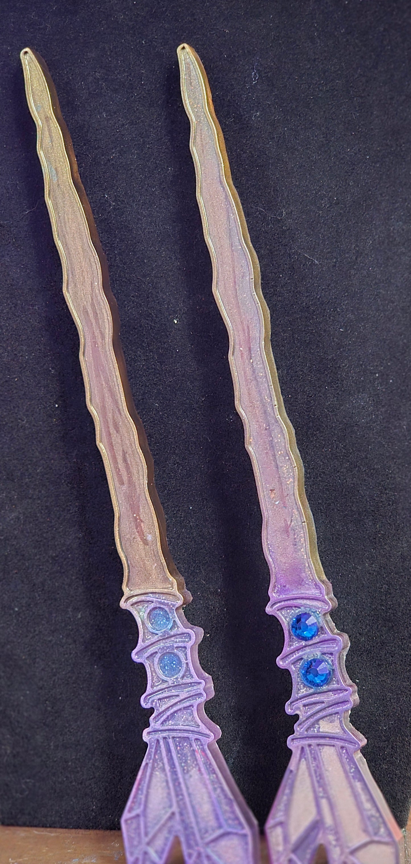 Handcrafted wand for spiritual practice - resin art