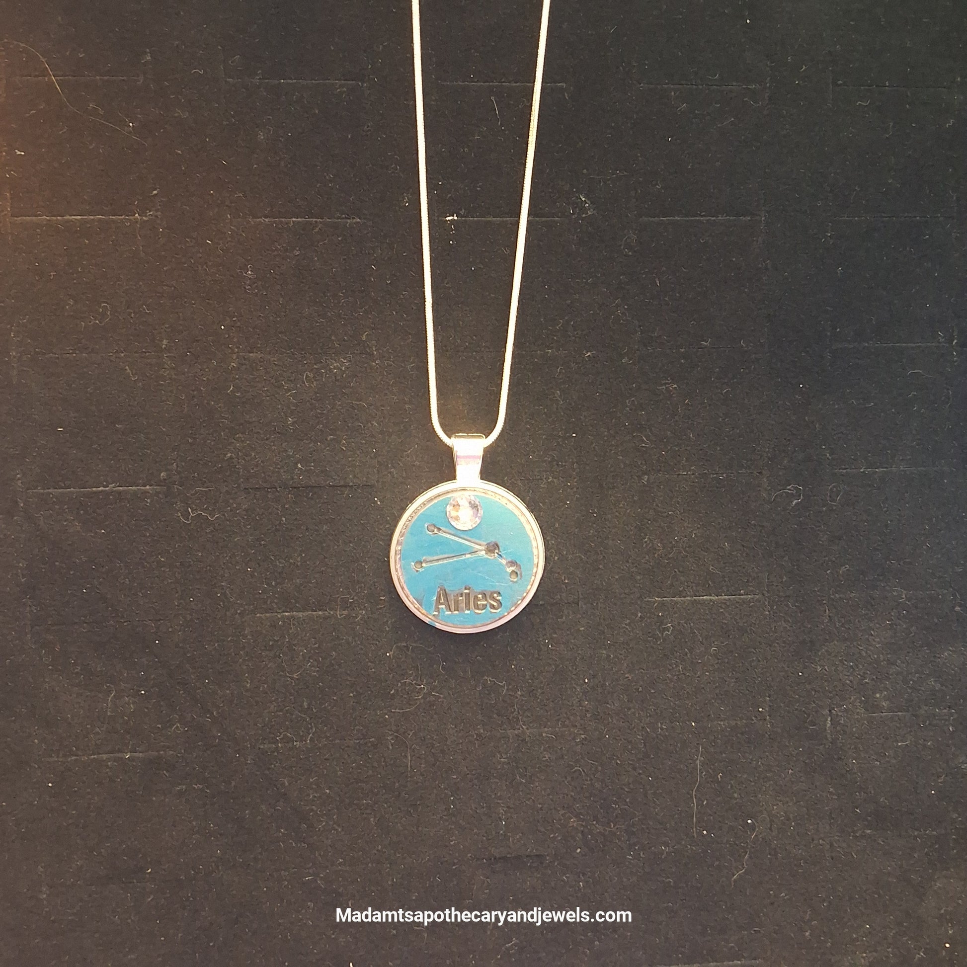Aries zodiac pendant - handcrafted astrological jewelry