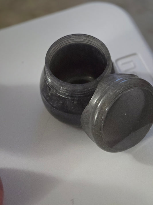 Black trinket jar - gothic storage container