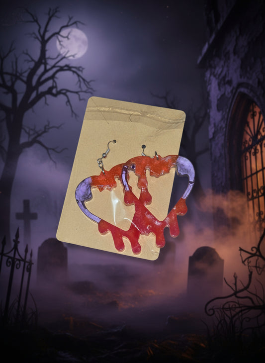 Bleeding Heart earrings - gothic romantic jewelry