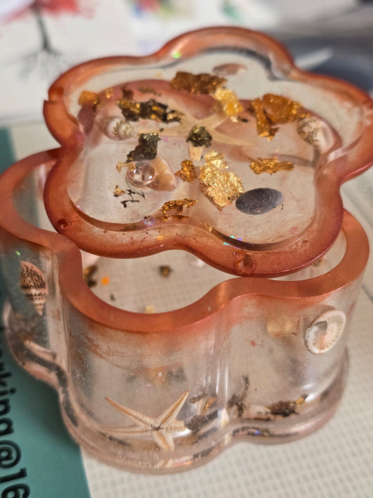 Beach themed trinket box - ocean storage container