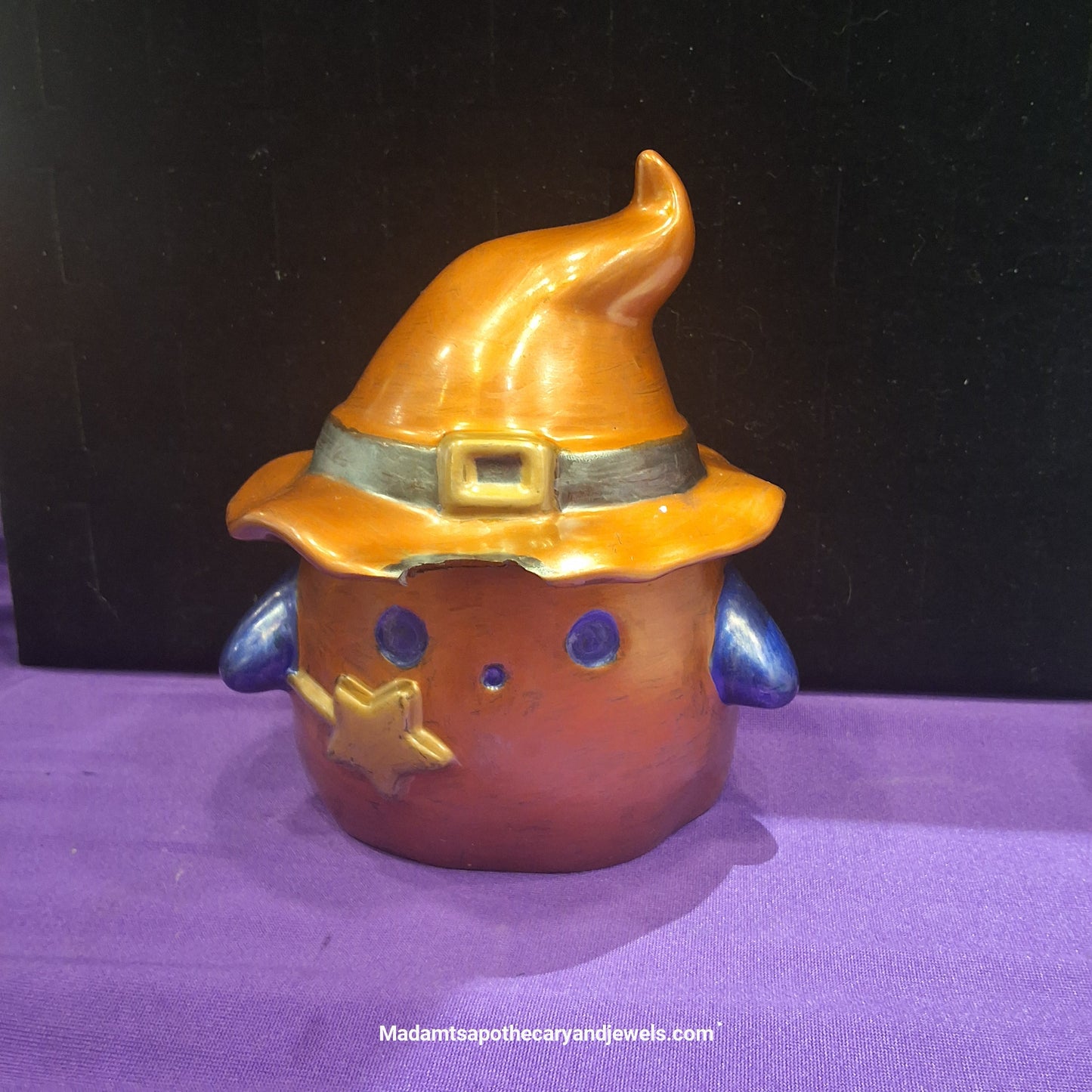 Cute ghost jar for crystals and herbs - witchy decor