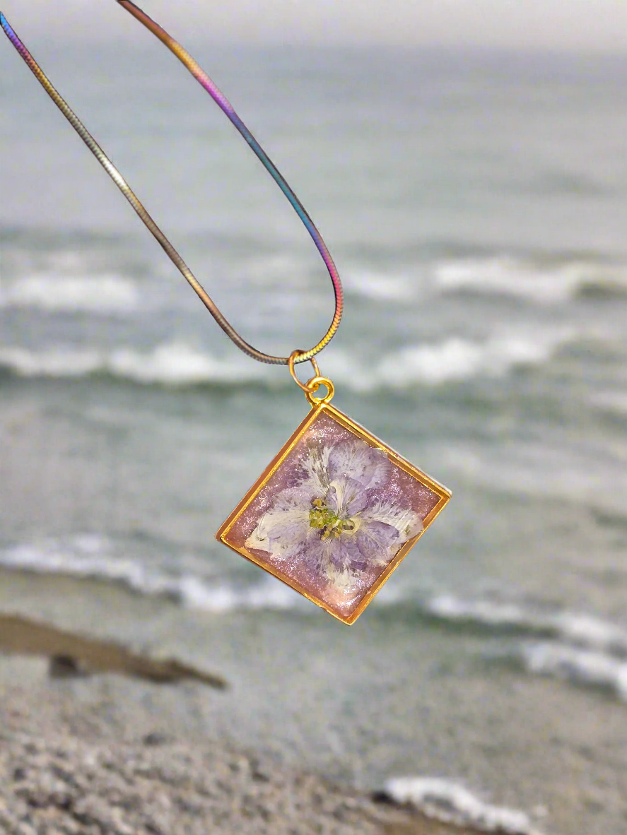 Stain Glass Pendant - colorful mosaic pendant