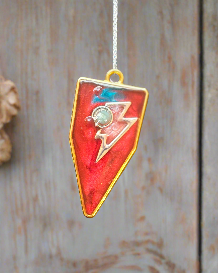 Stain Glass Pendant - unique colorful pendant