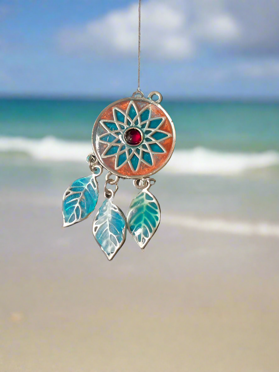 Stain Glass Pendant - handmade mosaic pendant