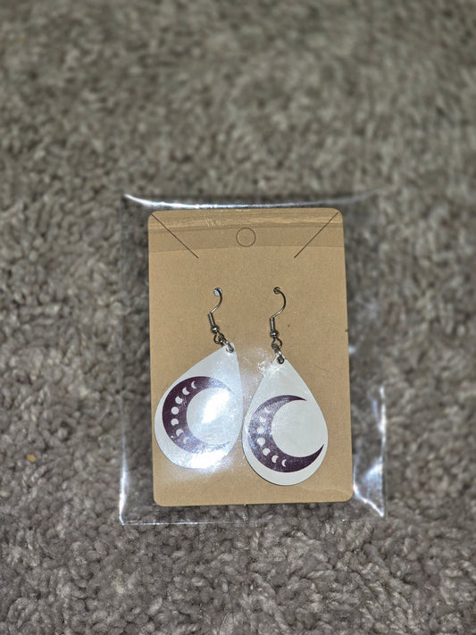 Crescent Moon earrings - lunar witchy jewelry