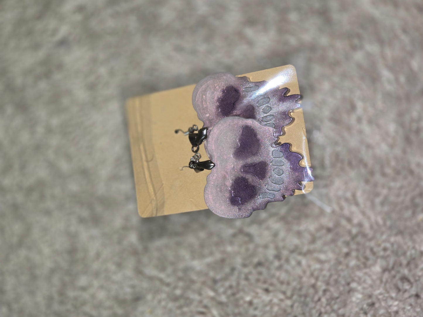 Spooky Skull earrings - gothic Halloween jewelry