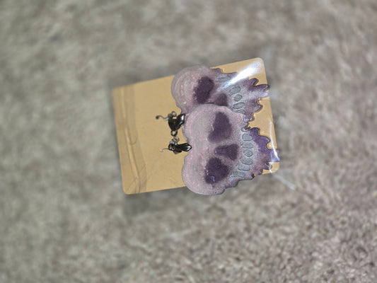 Spooky Skull earrings - gothic Halloween jewelry