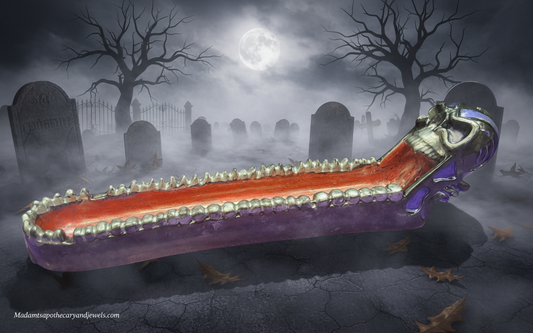 Skeleton incense holder - gothic home decor